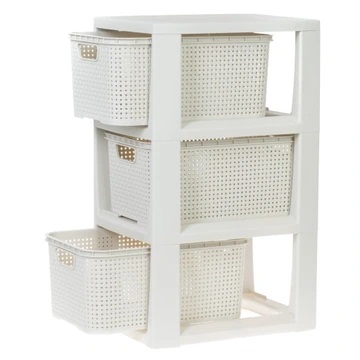 Комод на 3 ящики RATTAN міні білий 1725-1
