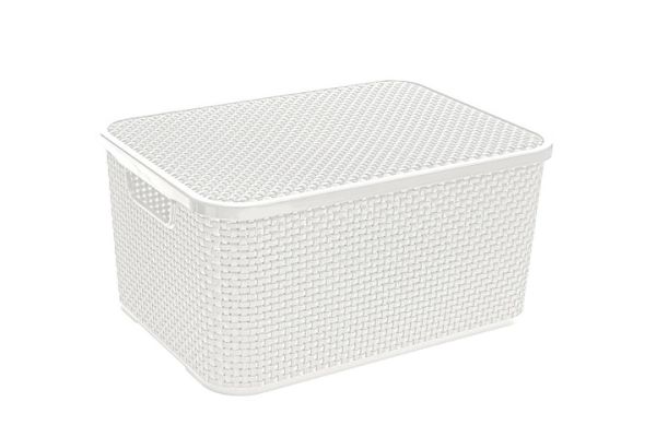 Ящик з кришкою RATTAN 7л білий 1722