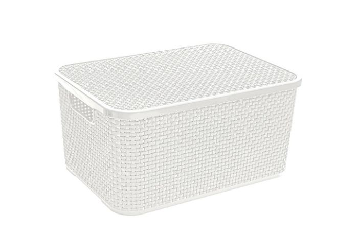 Ящик з кришкою RATTAN 10л білий 1723