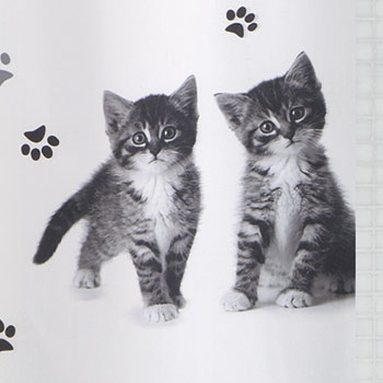 Шторка для ванної текстильна Spirella KITTY PAW