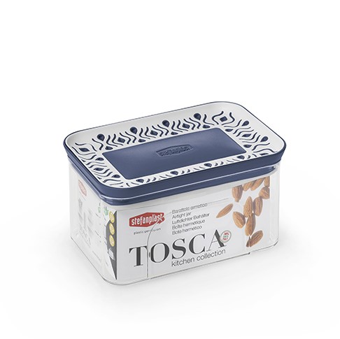 Емкость для хранения продуктов прямоугольная 0,7л Tosca синяя