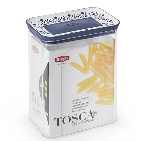 Ємність для зберігання продуктів прямокутна 2,2л Tosca синя