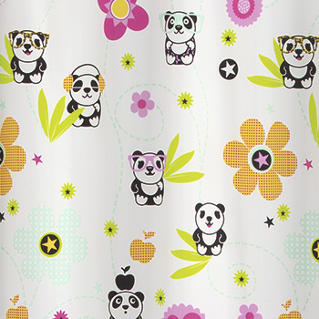 Шторка для ванної текстильна Spirella Panda Life