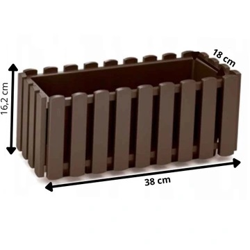 Балконний ящик BOARDEE FENCYCASE W навісний 400 мм, коричневий 88642-222