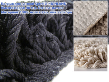 Коврик для ванной Spirella HIGHLAND
