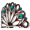 Настінний годинник Glozis Peacock Feather
