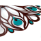 Настінний годинник Glozis Peacock Feather